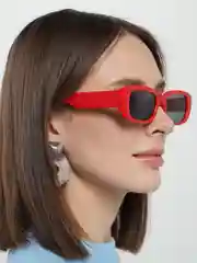 Красный солнцезащитные очки прямоугольные