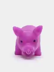 Игрушка пищащая "Маленький поросенок" для собак, 9 см, фиолетовая