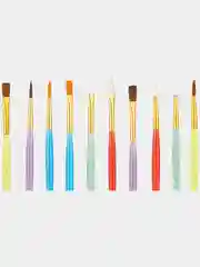 Набор кистей ArtSpace 10 штук, пони, щетина нейлон, круглые плоские