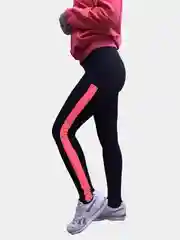 Розовый легинсы для спорта, женские, с цветными неоновыми вставками