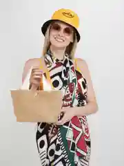 Белый сумка пляжная женская