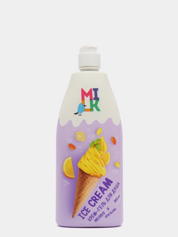 Крем-гель для душа молоко и апельсин Milk, 800 мл