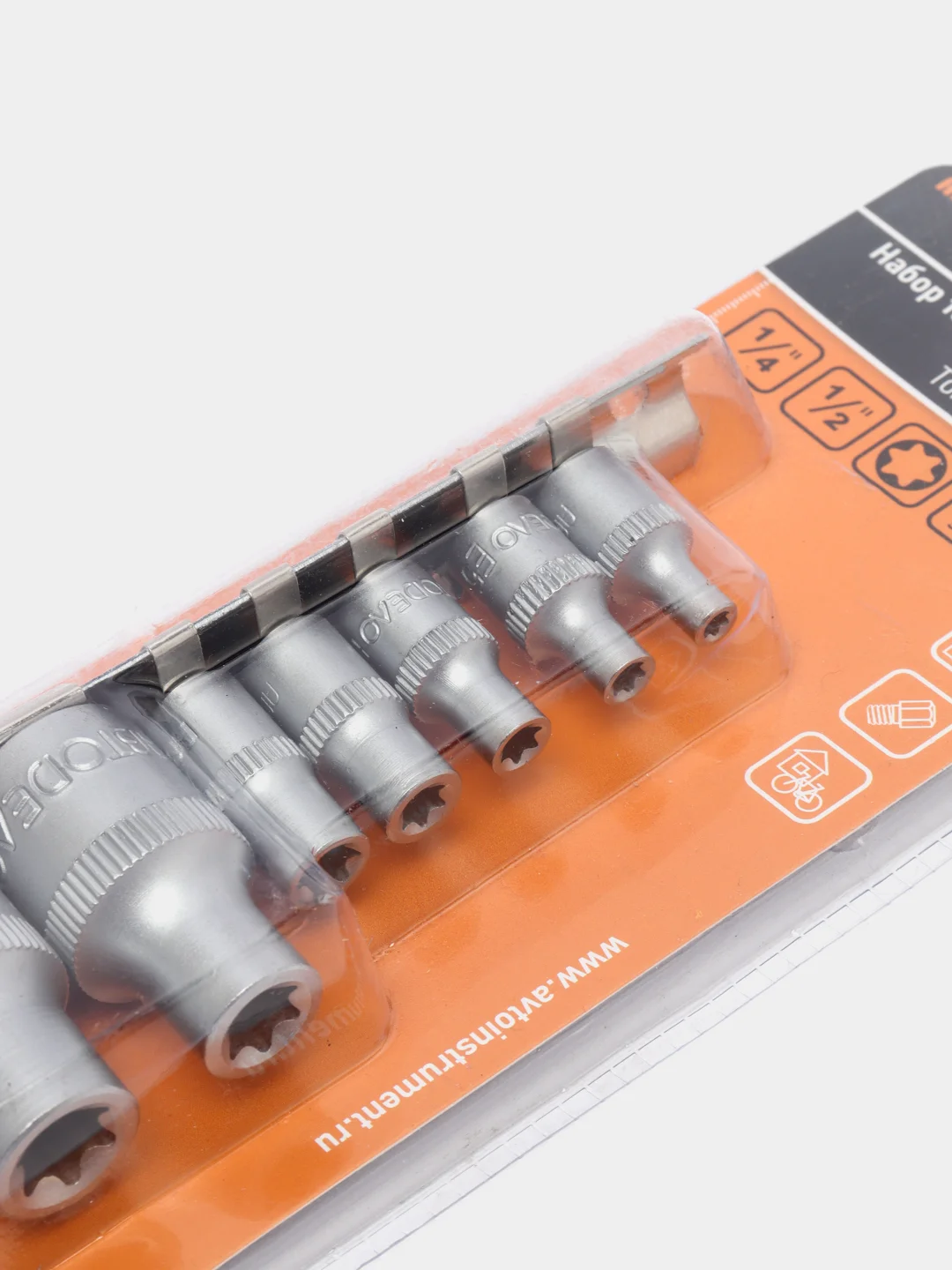 Набор торцевых головок Torx 1/2 и 1/4 39829 от Е14 до Е16