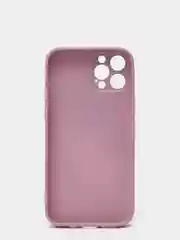 Пудровый защитный стеклянный чехол для iphone 12pro с яблоком