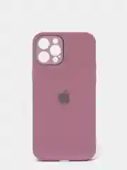 Пудровый защитный стеклянный чехол для iphone 12pro с яблоком