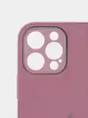 Пудровый защитный стеклянный чехол для iphone 12pro с яблоком