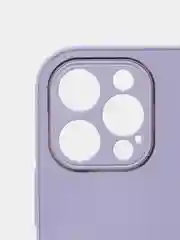 Лавандовый защитный стеклянный чехол для iphone 12pro с яблоком