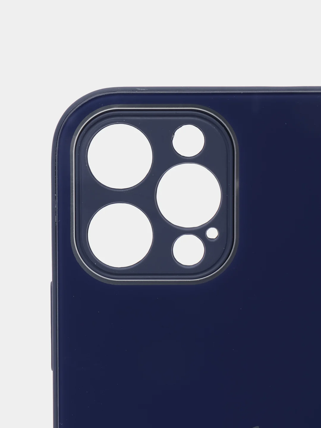Темно-синий защитный стеклянный чехол для iphone 12pro с яблоком