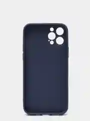 Темно-синий защитный стеклянный чехол для iphone 12pro с яблоком