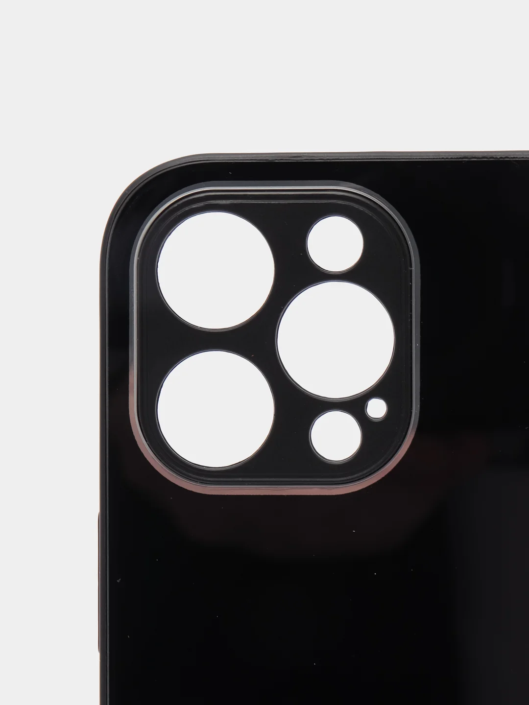 Черный защитный стеклянный чехол для iphone 12Pro Max 6.7 с яблоком