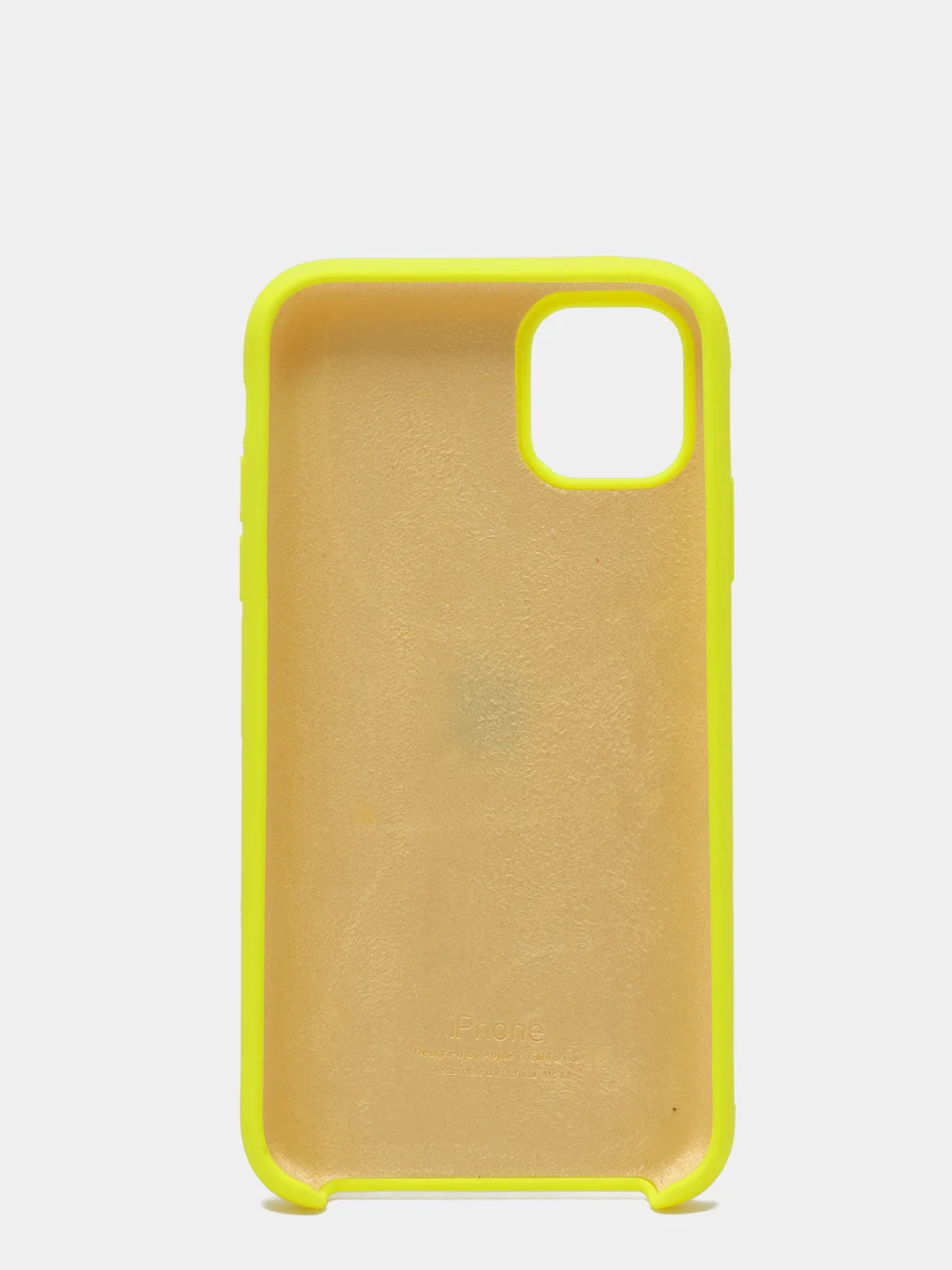 Желтый силиконовый защитный чехол на iPhone 11