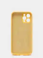 Горчичный силиконовый защитный чехол iphone 12 Pro Max с закрытым низом