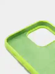 Салатовый силиконовый защитный чехол для iPhone 13 Pro Max с закрытым низом