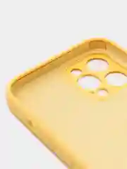 Горчичный силиконовый защитный чехол iphone 12 Pro Max с закрытым низом