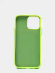 Салатовый силиконовый защитный чехол для iPhone 13 Pro Max с закрытым низом