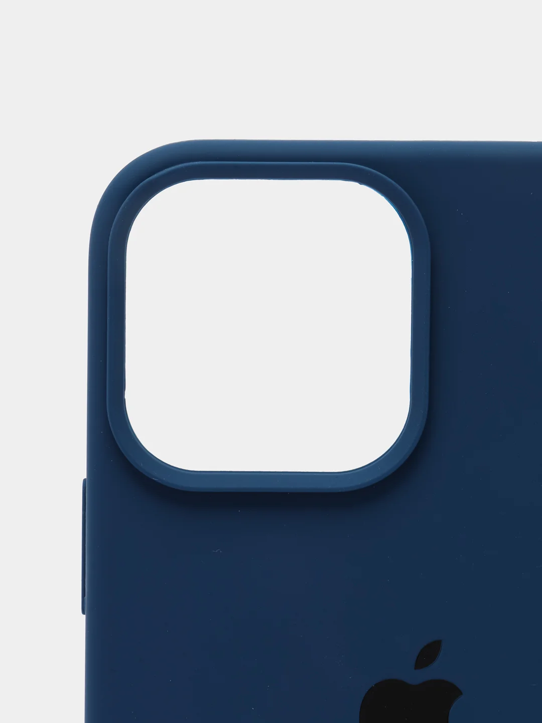 Темно-синий силиконовый защитный чехол для iPhone 13 Pro Max с закрытым низом