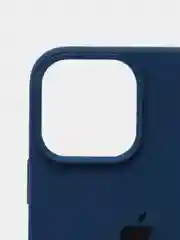 Темно-синий силиконовый защитный чехол для iPhone 13 Pro Max с закрытым низом