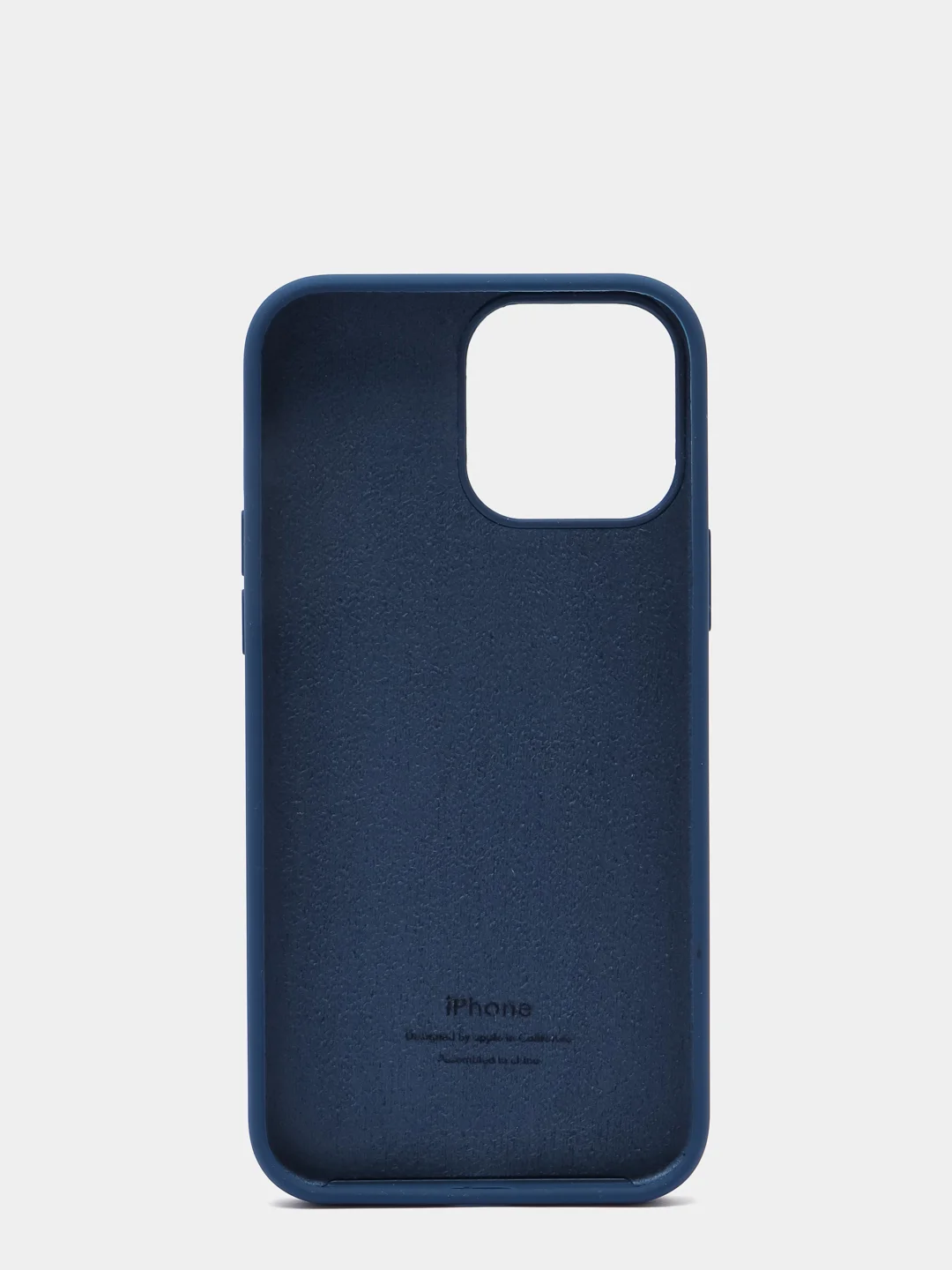 Темно-синий силиконовый защитный чехол для iPhone 13 Pro Max с закрытым низом