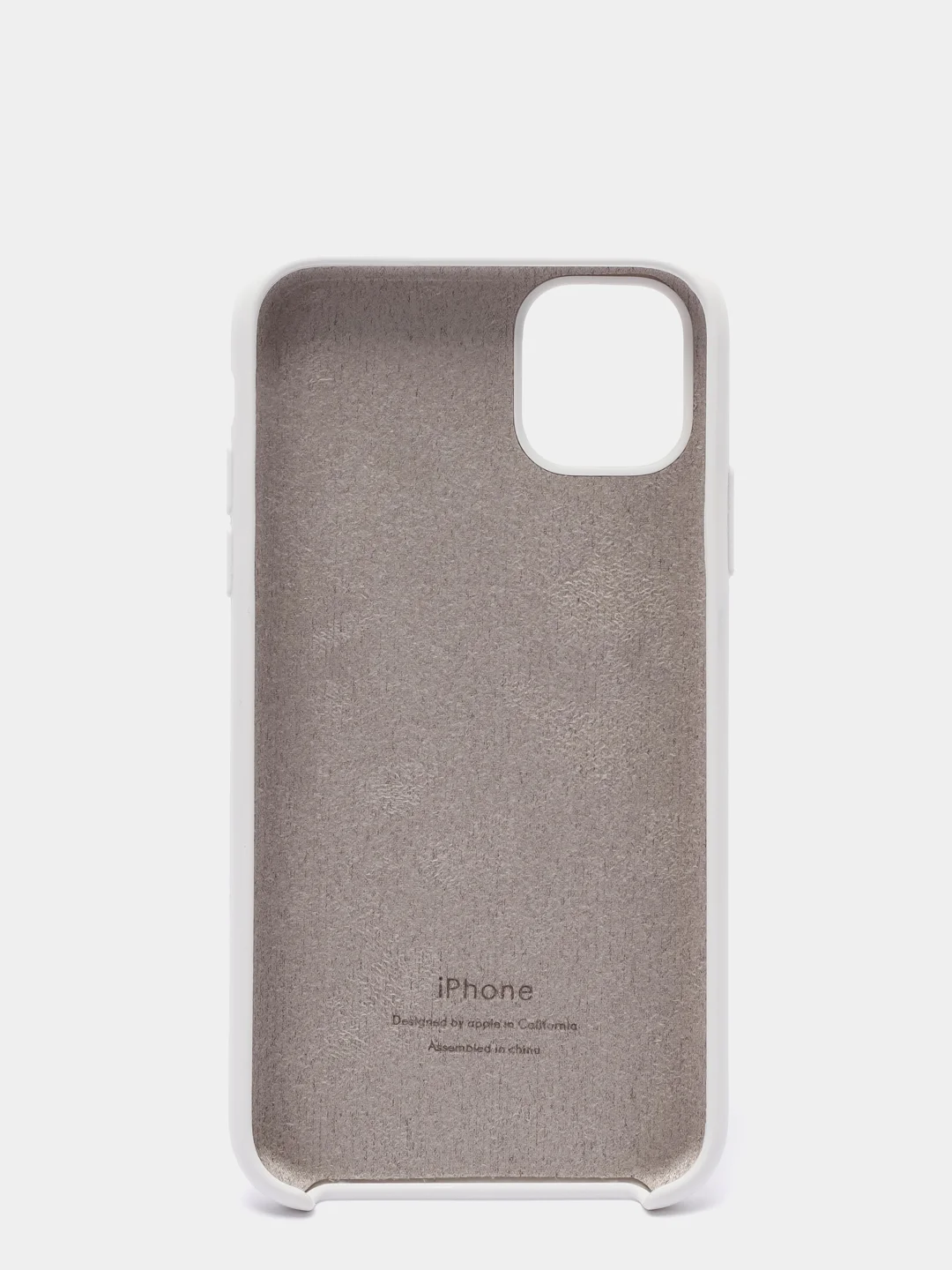 Бежевый меланж силиконовый защитный чехол на iPhone 11