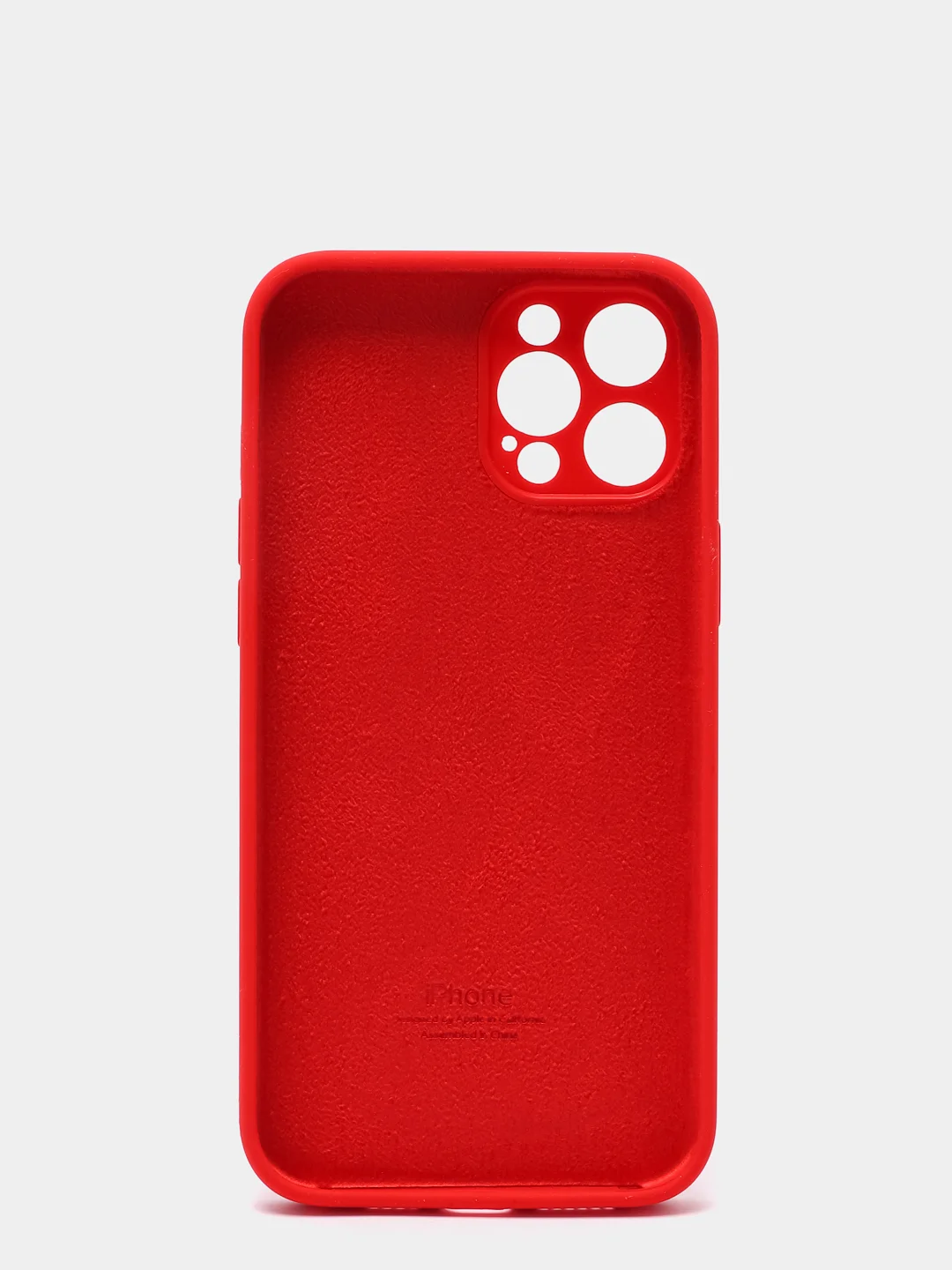 Красный силиконовый защитный чехол iphone 12 Pro Max с закрытым низом