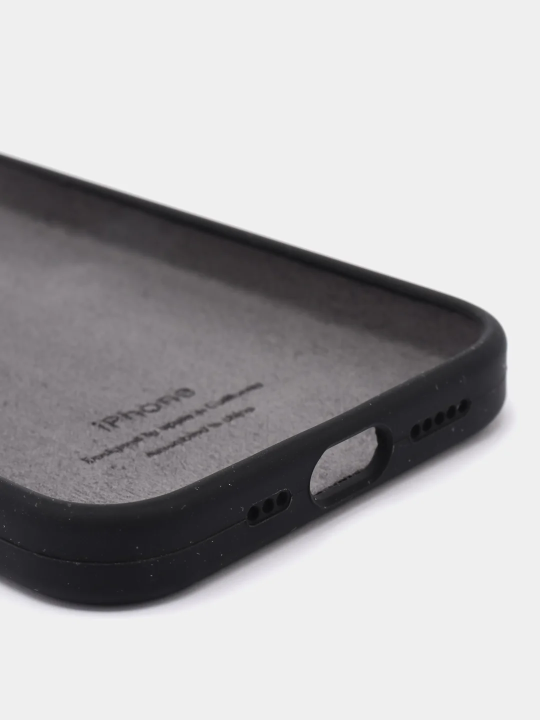 Черный силиконовый защитный чехол Iphone 13 Pro, с закрытым низом