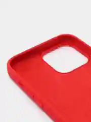 Красный силиконовый защитный чехол для iPhone 13 Pro Max с закрытым низом