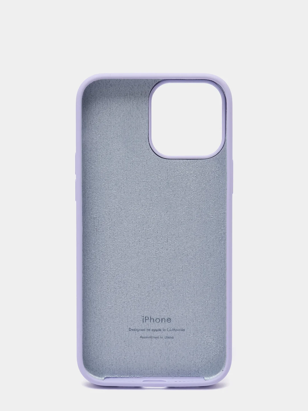 Лавандовый силиконовый защитный чехол для iPhone 13 Pro Max с закрытым низом