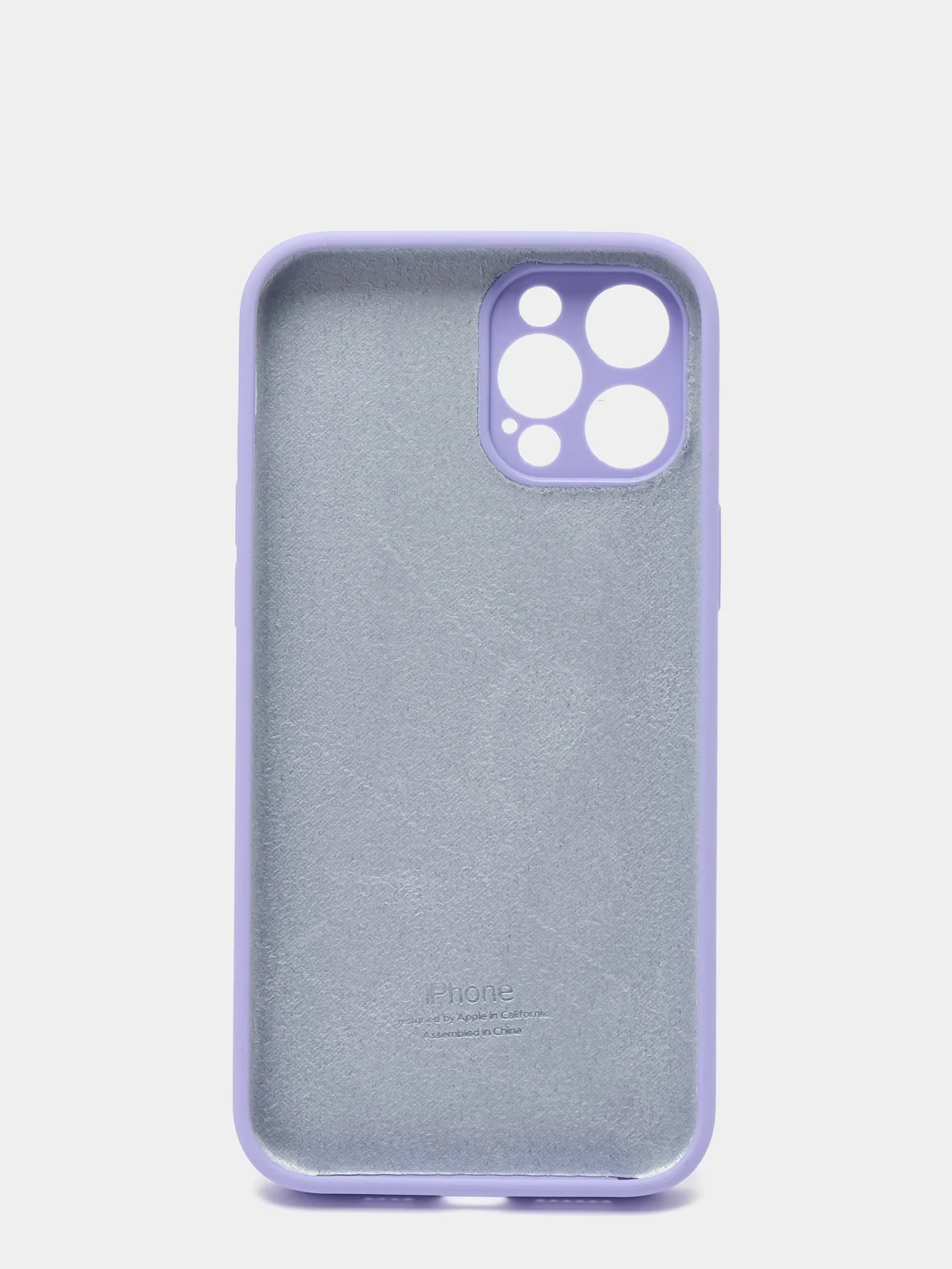 Лавандовый силиконовый защитный чехол iphone 12 Pro Max с закрытым низом