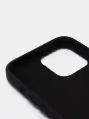 Черный силиконовый защитный чехол для iPhone 13 Pro Max с закрытым низом