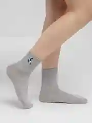 Белый носки с вышивкой, 5 цветов