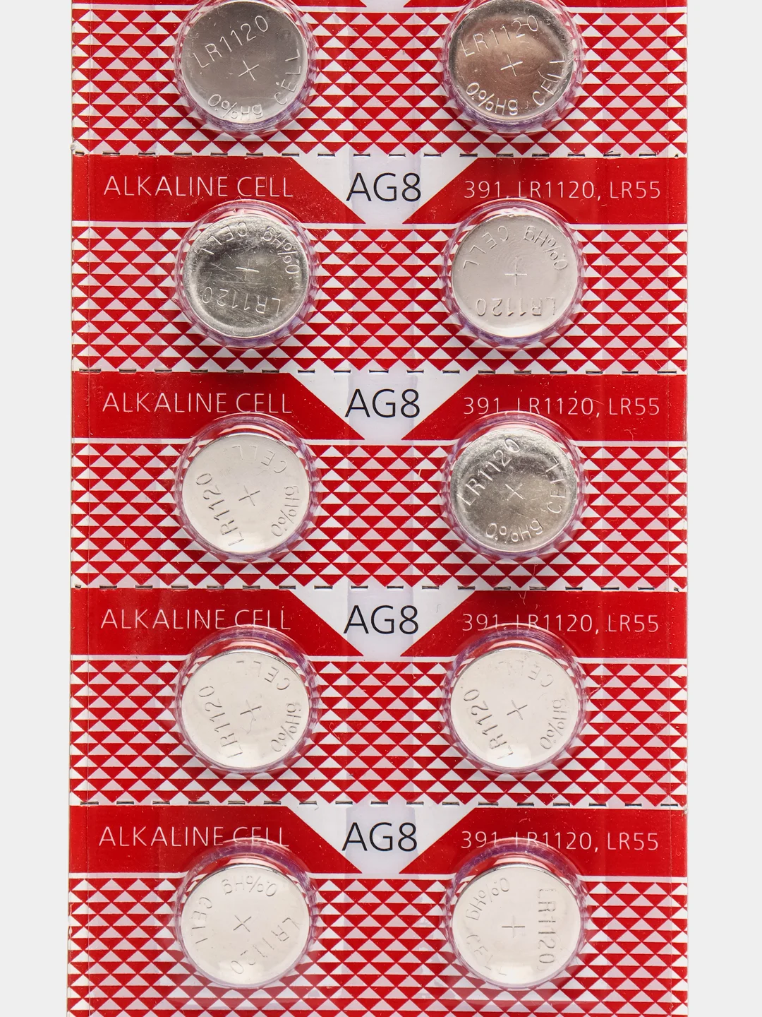 Батарейка часовая SmartBuy AG8 (391, LR55, LR1120, 191, SR1120SW, GP91A) 10 штук