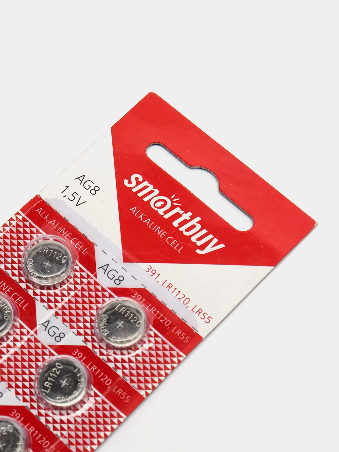 Батарейка часовая SmartBuy AG8 (391, LR55, LR1120, 191, SR1120SW, GP91A) 10 штук