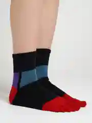 Черный носки с пальцами высокие, унисекс