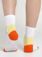 Белый носки с пальцами высокие, унисекс