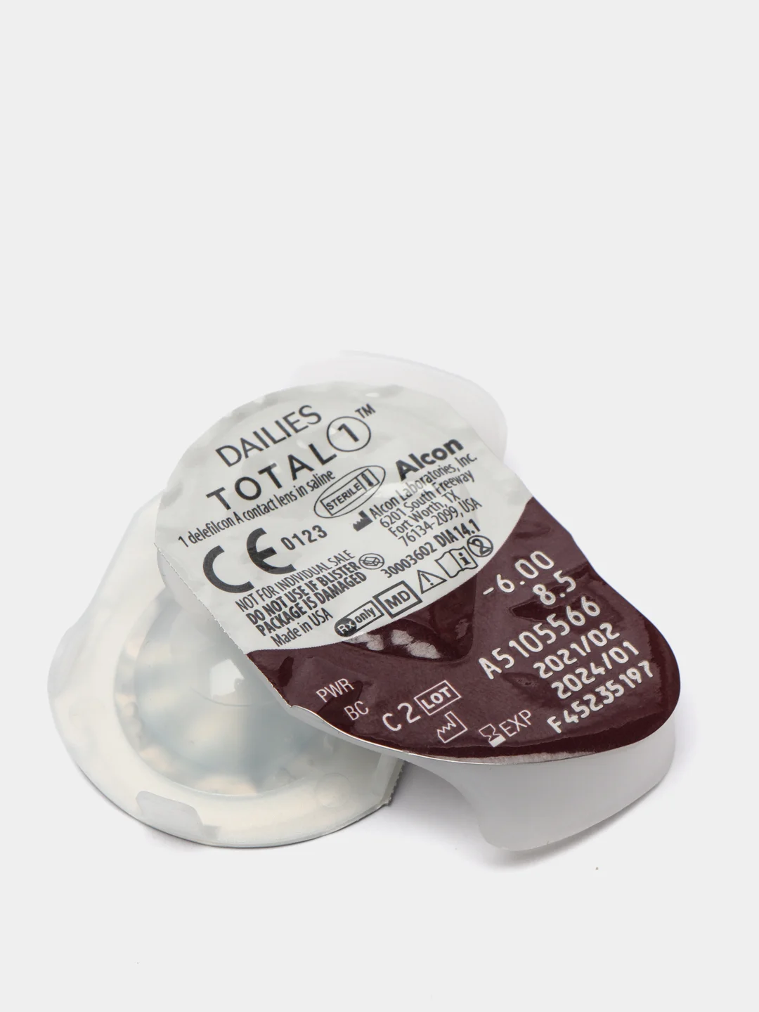 Однодневные контактные линзы Dailies Total 1, Alcon