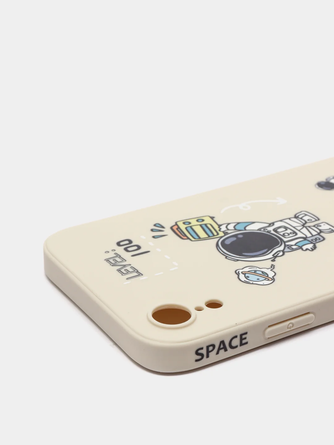 Белый силиконовый чехол для айфон iPhone 13, чехол с космонавтом