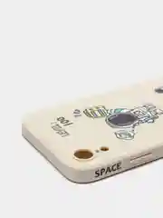 Белый силиконовый чехол для айфон iPhone 13, чехол с космонавтом