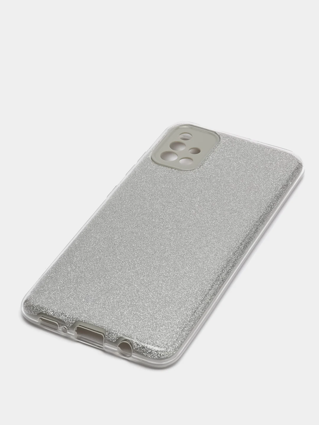 Серебряный чехол блестящий для Samsung A51