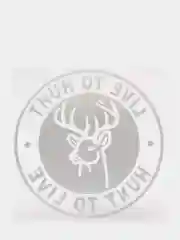 Белый наклейка на авто "Live to hunt hunt to live"