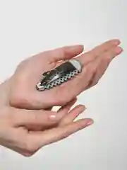 Тёмно-коричневый заколка зажим для волос с жемчугом клик клак