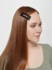 Угольный заколка зажим для волос с жемчугом клик клак