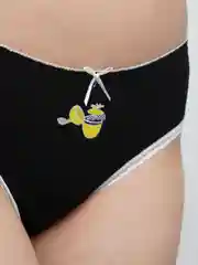 Черный женские трусы слипы, детские трусы для девочек