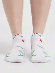 Носки женские короткие, с принтом, хлопок