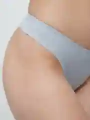 Серебряный трусы стринги женские Ava Secret, бесшовные