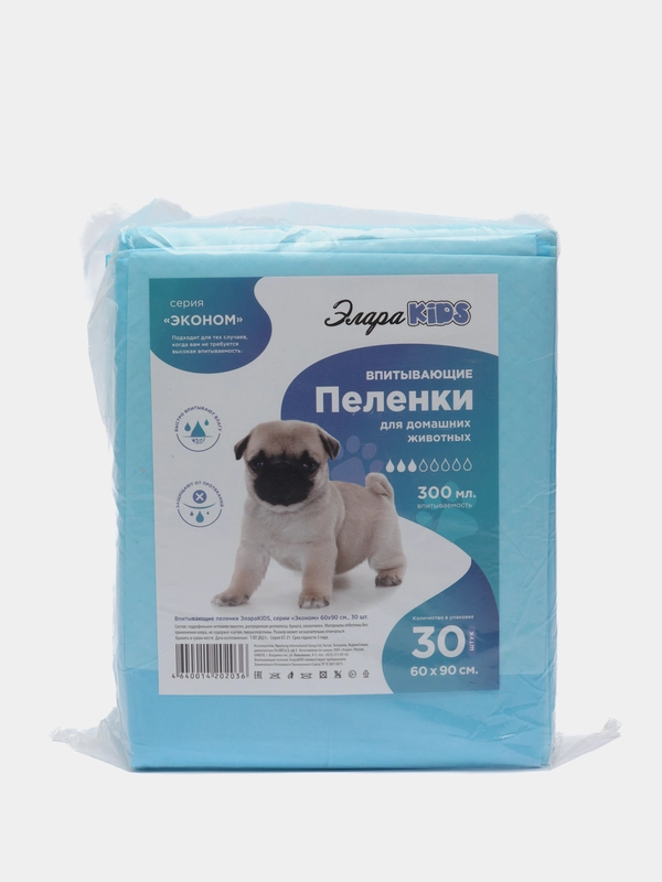 Пеленки для собак "Элара", впитывающие, 60 х 60, 30 штук