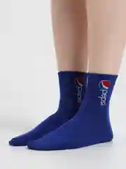 Синий носки цветные