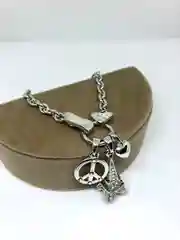 Браслет с подвесками, 20 см / Браслет замок / Браслет Париж / Эйфелева башня