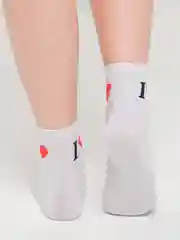 Белый носки женские "I love", хлопок