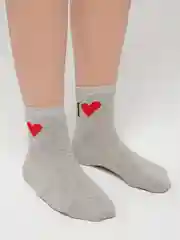 Пудровый носки женские "I love", хлопок