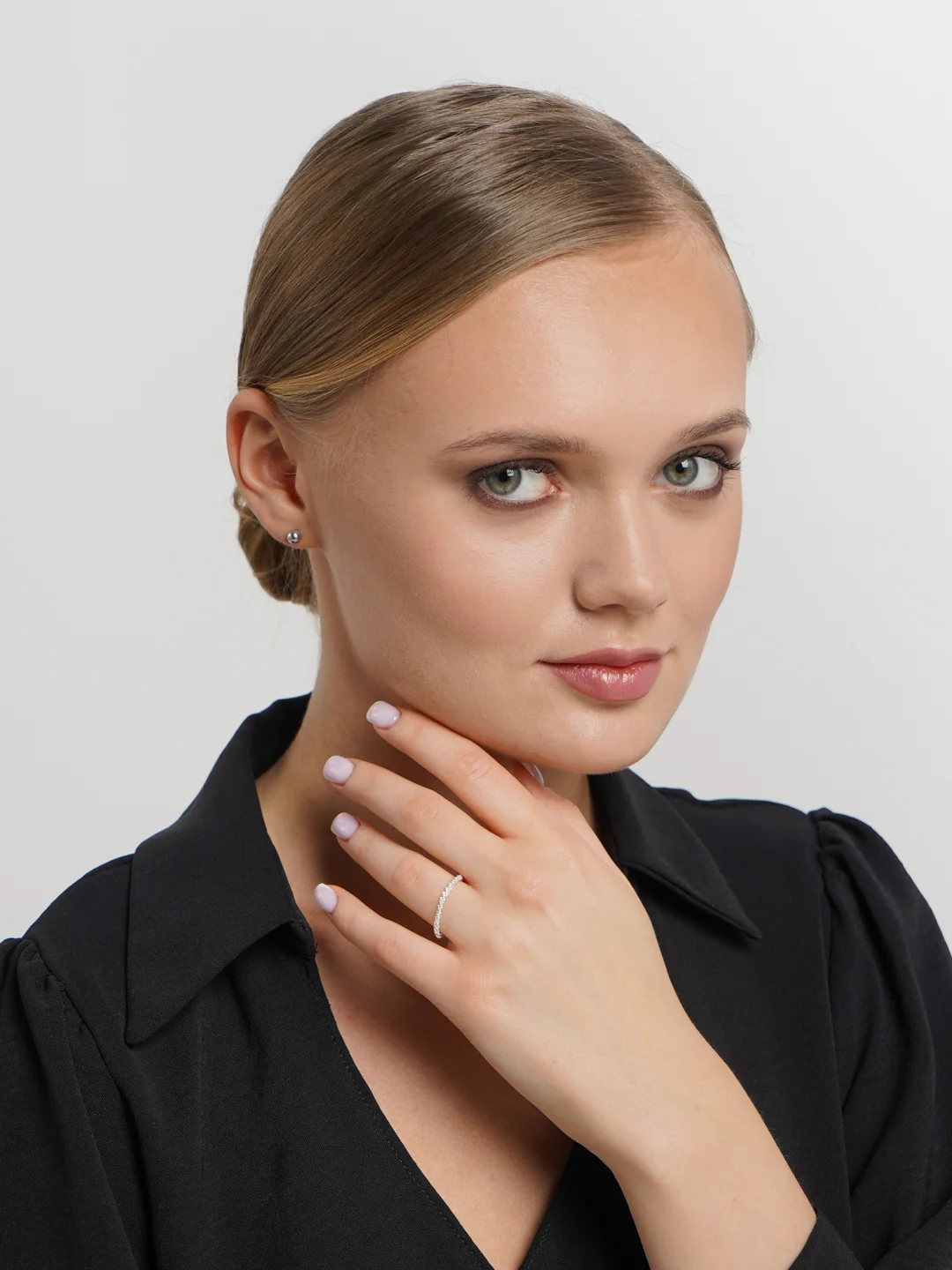 Кольцо переплет Amore store, цвет серебро